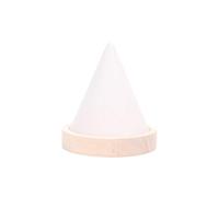 Alksubbm Organisateurs de bijoux en forme de cône en bois avec housse en velours doux adaptés pour un rangement efficace des bracelets, bagues et bracelets