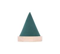 Alksubbm Organisateurs de bijoux en forme de cône en bois avec housse en velours doux adaptés pour un rangement efficace des bracelets, bagues et bracelets
