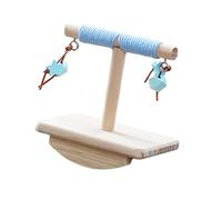 Alksubbm Perchoir multifonction en bois pour oiseaux, support à bascule pour escalade, mastication et jeu de fiançailles pour perroquets