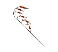 Alksubbm Piquet artisanal en fer Motif muguets 60 cm | Design résistant aux intempéries avec un attrait rouillé pour la décoration extérieure du jardin, l'aménagement paysager