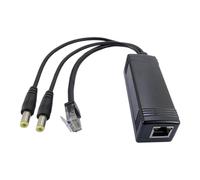 Alksubbm Point d'accès PoE Splitter RJ45 Ethernet vers 5,5 x 2,1 mm | Adaptateur compact pour chemins de routage d'armoire plus propres