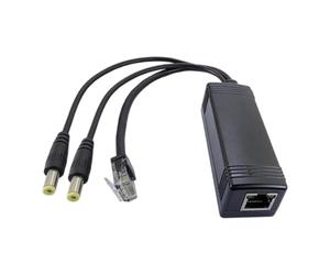 Alksubbm Point d'accès PoE Splitter RJ45 Ethernet vers 5,5 x 2,1 mm | Adaptateur compact pour chemins de routage d'armoire plus propres