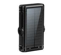 Alksubbm Powerbank 20 000 mAh à manivelle solaire avec charge et lumière LED pour le camping en plein air batterie de charge