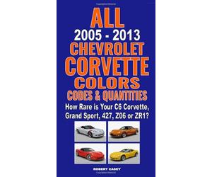 All 2005-2013 Chevrolet Corvette Colors, Codes & Quantities: How Rare is Your C6 Corvette, Grand Sport, 427, Z06, or ZR1?