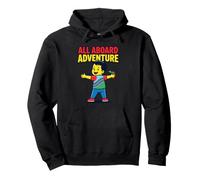 All Aboard Adventure Kid Fun Theme Kids Love Train Excitemen Sweat à Capuche