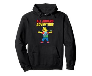 All Aboard Adventure Kid Fun Theme Kids Love Train Excitemen Sweat à Capuche