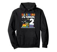 All Aboard Im Turning 2 2 Anniversaire 2 Ans 2 Ans Sweat à Capuche