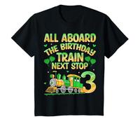 All Aboard The Birthday Train Locomotive 3ème Anniversaire pour Enfants T-Shirt