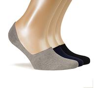 ALL ABOUT SOCKS Chaussettes invisibles pour hommes (lot de 5 paires) - PREMIUM Chaussettes basses, Anti-Dérapantes et Invisibles - Socquettes homme en coton