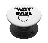 All About That Base Funny Baseball Home Plate PopSockets PopGrip Adhésif