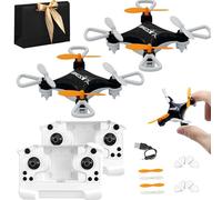 All-Ages Mini Drone with Easy Stunt Flights & 360° Tricks-Perfect Beginner-Friendly Flyer, One-Key Tricks, Mini Drone for Kids with LED & Altitude Hold & Propeller Protection for In/Outdoor (2A)