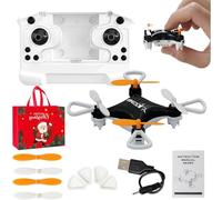 All-Ages Mini Drone with Easy Stunt Flights 360° Tricks-Perfect Beginner-Friendly Flyer, One Key Tricks, Mini Drone for Kids with LED Altitude Hold & Propeller Protection for In/Outdoor (Noir)