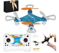 All-Ages Mini Drone with Easy Stunt Flights & 360° Tricks-Perfect Beginner-Friendly Flyer, One-Key Tricks, Mini Drone for Kids with LED & Altitude Hold & Propeller Protection for In/Outdoor (Blue)
