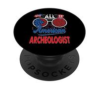 All American Archeologis American Sunglasses 4th of July PopSockets PopGrip Adhésif