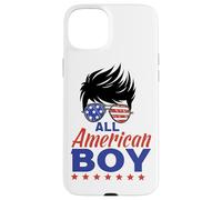 All American Boy 4th of July Boys Kids Sunglasses USA Flag Coque pour iPhone 15 Plus