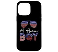 All American Boy Sunflower USA Flag Sunglasses 4th of July Coque pour iPhone 14 Pro Max