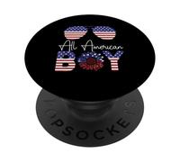 All American Boy Sunflower USA Flag Sunglasses 4th of July PopSockets PopGrip Adhésif