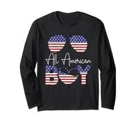 All American Boy USA Flag Sunglasses 4th of July Manche Longue