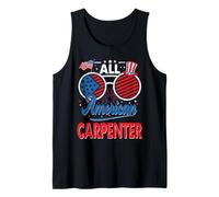 All American Carpenter American Flag Sunglasses 4th of July Débardeur