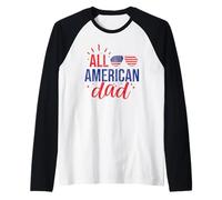 All American Dad 4th of July Daddy Sunglasses Family Manche Raglan