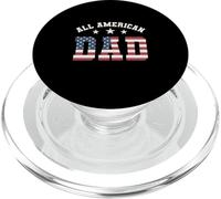 All American Dad 4th of July Father's Day Drapeau américain pour père PopSockets PopGrip pour MagSafe