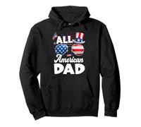 All American Dad American Flag Sunglasses 4th of July Sweat à Capuche