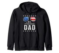 All American Dad Shirt USA Flag Lunettes de Soleil 4th of July Dad Sweat à Capuche