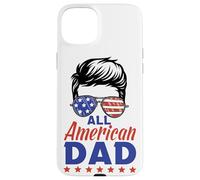 All American Dad Sunglasses USA Flag 4th of July Coque pour iPhone 15 Plus