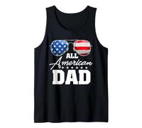 All American Dad USA Flag Sunglasses 4th of July Débardeur
