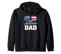 All American Dad USA Flag Sunglasses 4th of July Sweat à Capuche