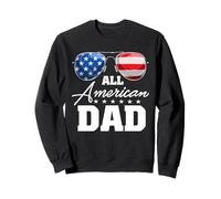 All American Dad USA Flag Sunglasses 4th of July Sweatshirt