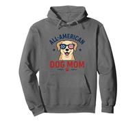 All-American Dog Mom - Adorable motif patriotique amoureux des animaux Sweat à Capuche