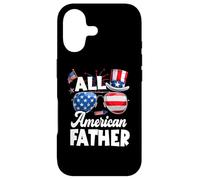 All American Father American Flag Sunglasses 4th of July Coque pour iPhone 17