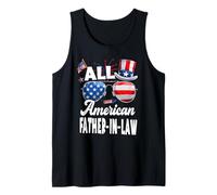 All American Father in Law USA Flag Sunglasses 4th of July Débardeur