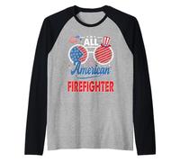 All American Firefighter American Sunglasses 4th of July Manche Raglan