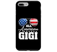 All American Gigi Grandma USA Flag Sunglasses 4th of July Coque pour iPhone 7 Plus/8 Plus