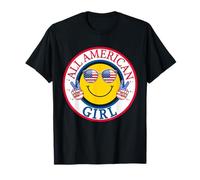 All American Girl 4th of July USA American Flag Lunettes de Soleil T-Shirt