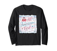 All American Girl Cherry Bow Celebration Manche Longue