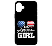 All American Girl USA Flag Sunglasses 4th of July Coque pour iPhone 16 Plus