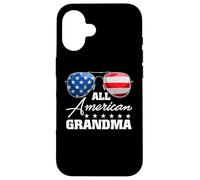 All American Grandma USA Flag Sunglasses 4th of July Coque pour iPhone 16