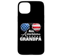All American Grandpa USA Flag Sunglasses 4th of July Coque pour iPhone 15 Plus