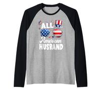 All American Husband American Flag Sunglasses 4th of July Manche Raglan