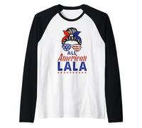 All American Lala Grandma Sunglasses USA Flag 4th of July Manche Raglan