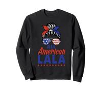 All American Lala Grandma Sunglasses USA Flag 4th of July Sweatshirt