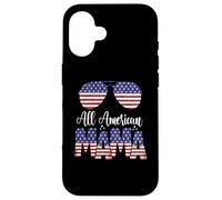 All American Mama USA Flag Sunglasses 4th of July Coque pour iPhone 16