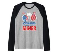 All American Miner American Flag Sunglasses 4th of July Manche Raglan