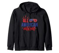 All American Mom 4th of July Moms Sunglasses Family Sweat à Capuche