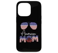 All American Mom Sunflower USA Flag Sunglasses 4th of July Coque pour iPhone 13 Pro