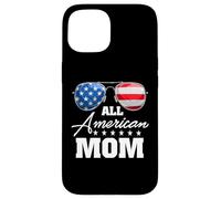 All American Mom USA Flag Sunglasses 4th of July Coque pour iPhone 15