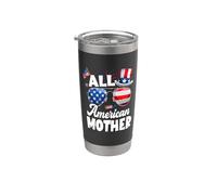 All American Mother American Flag Sunglasses 4th Of July Gobelet isotherme en acier inoxydable double paroi